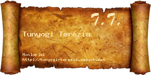 Tunyogi Terézia névjegykártya