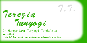 terezia tunyogi business card